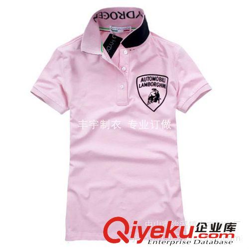 廠家定做女式白色翻領T恤 純棉印花女裝韓國短袖polo衫訂做原始圖片3