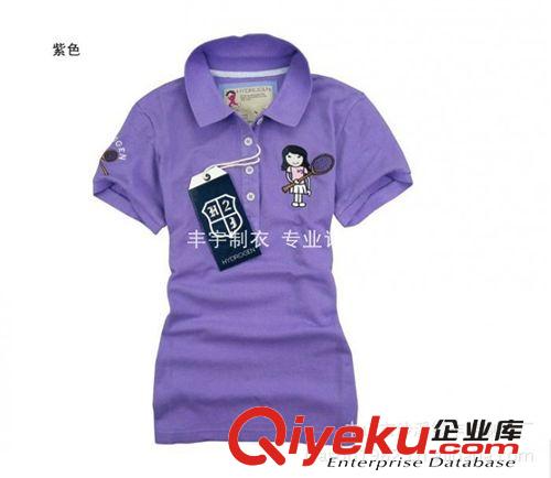 廠家加工訂制  外貿(mào)品質(zhì)polo衫純色全棉廣告翻領(lǐng)女式短袖t恤批發(fā)原始圖片3