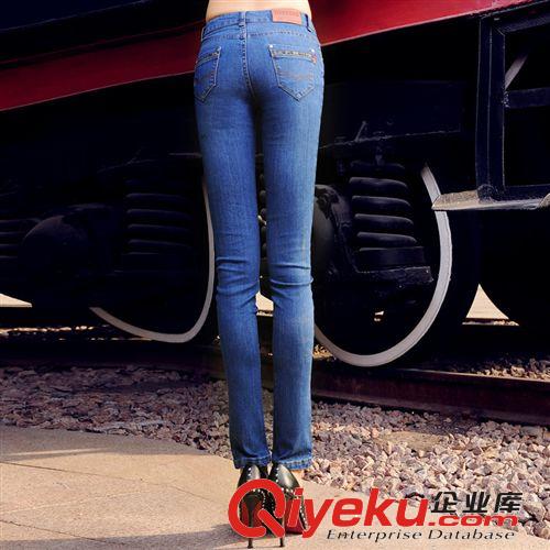 H81005#[2014]大碼仔褲 女裝春版新款 韓版牛仔褲修身 牛仔褲女原始圖片3