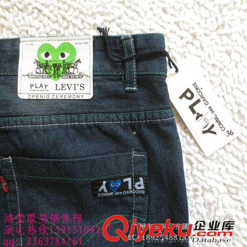 現貨供應庫存服裝批發 夏季新款男裝庫存牛仔褲 破洞牛仔褲七分褲原始圖片2