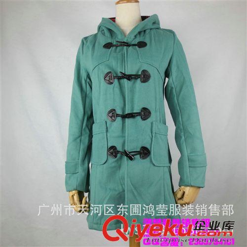 2013秋冬新款女裝毛呢外套韓版修身中長(zhǎng)款羊毛領(lǐng)單排扣呢子大衣原始圖片2