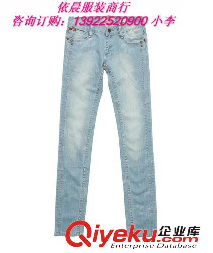供應地攤低價貨源女裝 庫存小整修身小腿彈力牛仔褲女 女式牛仔褲原始圖片3