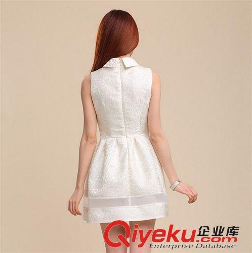 春裝新款韓版修身無袖伴娘禮服連衣裙蓬蓬裙女裝免費代理一件代發原始圖片2