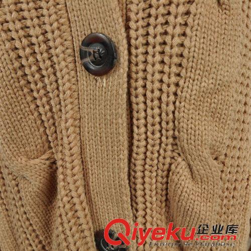 zp波西米亞 粗麻花棒長款高領毛衣外套 兩色入 H8118原始圖片2
