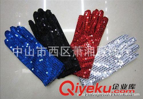 MJ邁克爾杰克遜同款演出服爵士舞街舞gs舞臺服手套亮片短款手套原始圖片2