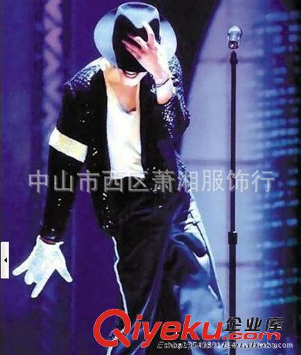 MJ邁克爾杰克遜同款演出服爵士舞街舞gs舞臺服手套亮片短款手套原始圖片3