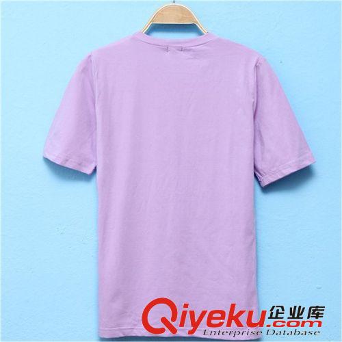 2014韓國女新款夏ulzzang寬松圓領純色短袖T恤gd萊卡純棉原始圖片2