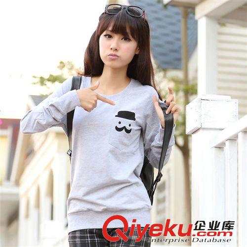 網(wǎng)店代理新品韓版套頭秋冬裝保暖寬松上衣可愛圓領(lǐng)小衛(wèi)衣一件代發(fā)原始圖片2