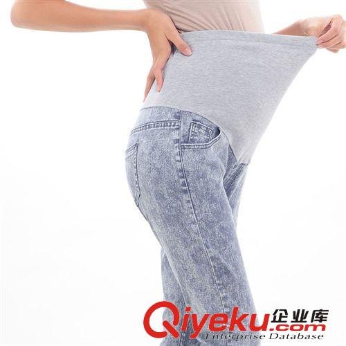 孕婦裝時尚修身孕婦牛仔褲 gd彩色托腹褲子小腳褲 休閑褲804原始圖片2