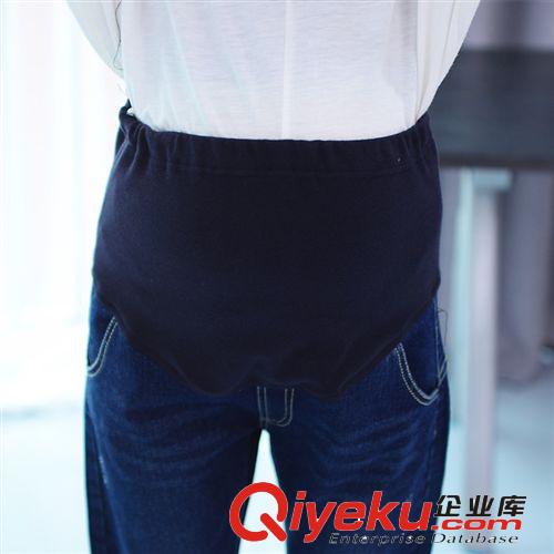 韓版新款夏裝孕婦裝托腹牛仔中褲孕婦牛仔褲廠家直銷原始圖片2
