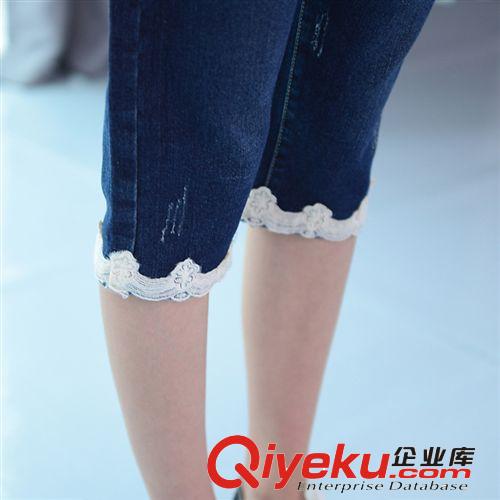 韓版新款夏裝孕婦裝托腹牛仔中褲孕婦牛仔褲廠家直銷原始圖片3