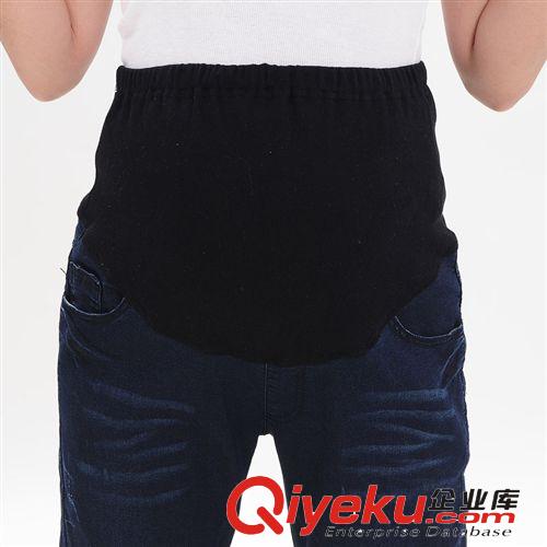 春款孕婦牛仔褲韓版孕婦褲子長褲孕婦可調節托腹褲孕婦牛仔褲 女原始圖片3