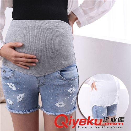 韓版孕婦牛仔褲短褲大碼孕婦短褲孕婦托腹褲子廠家直銷(xiāo)牛仔短褲