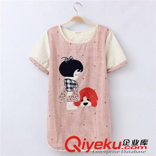 外貿(mào)原單森女系亞麻女裝夏季 熱銷棉麻文藝刺繡短袖t恤女 夏裝女