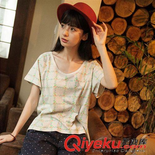 2014新款短袖夏裝2013新款t女恤大碼女裝韓版寬松鋼琴貓t恤1001