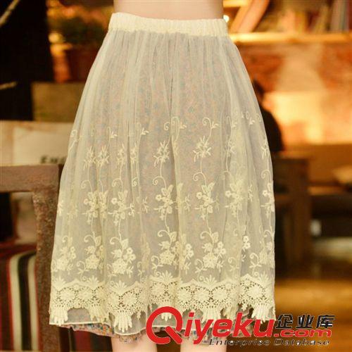 廠家批發(fā)2014夏季新款日系女裝三層花邊網(wǎng)沙面全棉可愛半身裙981原始圖片3