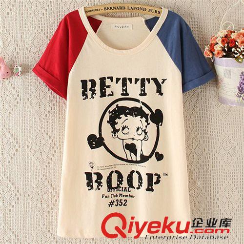 2014夏季新品女款 純棉 日系貝蒂betty短袖t恤打底衫896原始圖片2