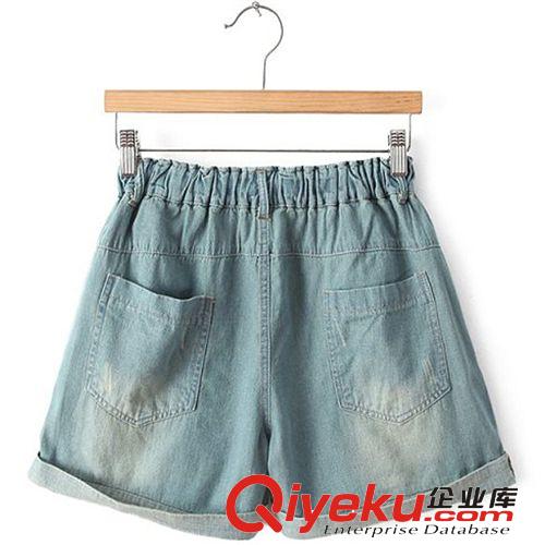 2014新款 日系森女 刺繡小熊抽繩女士牛仔褲短褲 廠家直銷 904原始圖片2
