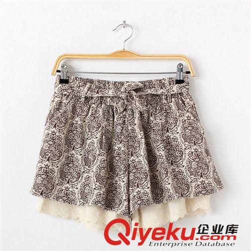2014夏裝新款日系女裝牛仔刺繡抽繩短袖圓領套頭口袋連衣裙女773