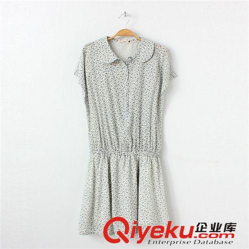 日式女裝 2014夏裝新款刺繡套頭圓領寬松女士短袖牛仔連衣裙763