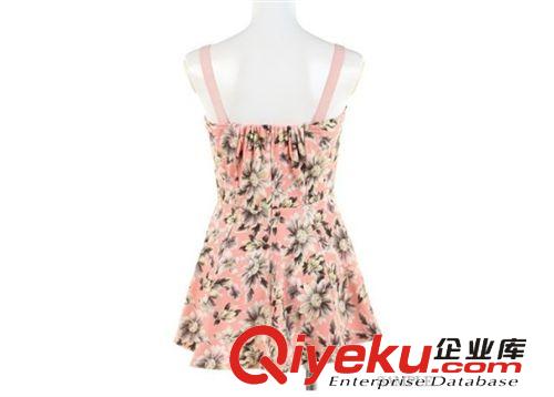 snidel李小璐印花朵裹胸收腰裙擺雛菊吊帶上衣原始圖片3