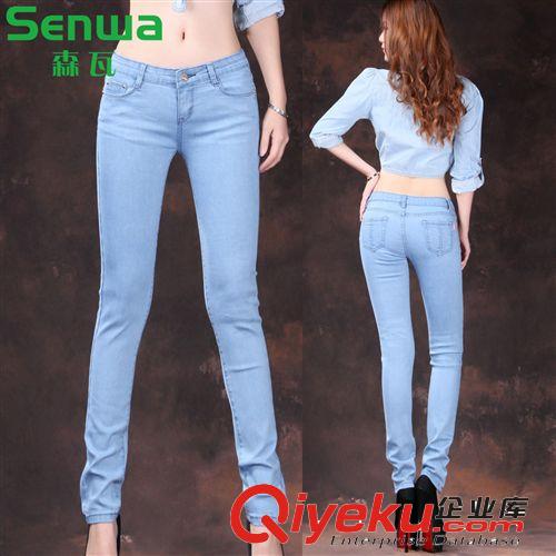 【預售】女式牛仔鉛筆褲批發9522手工磨破小腳彈力褲沙溪牛仔褲廠