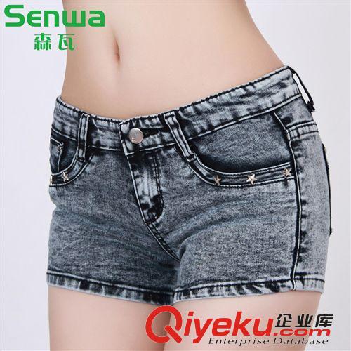 2014{zx1}夏裝新款女裝牛仔短褲9536彈力收腰時尚牛仔短褲熱款i潮原始圖片2