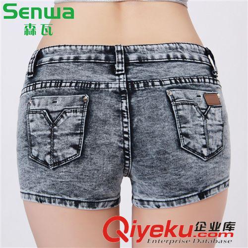 2014{zx1}夏裝新款女裝牛仔短褲9536彈力收腰時尚牛仔短褲熱款i潮原始圖片3