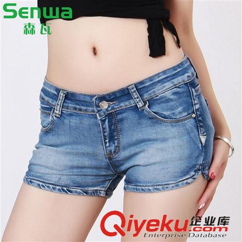 森瓦牛仔韓版女裝牛仔褲女9532直筒牛仔短褲淘寶爆款牛仔短褲磨破
