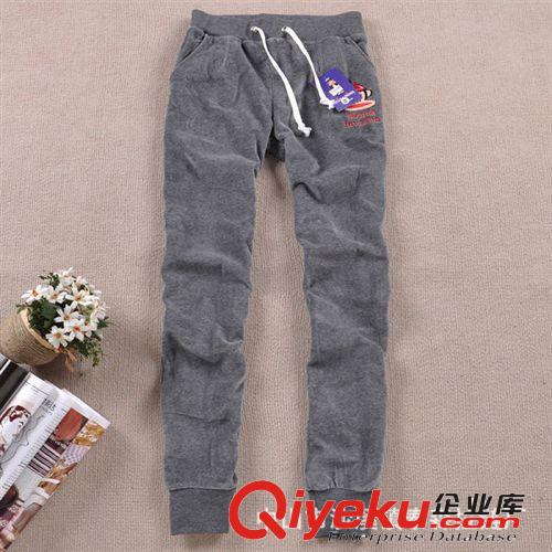 新品 夏裝潮流女士運(yùn)動(dòng)褲 刺繡小熊純棉窄腳韓版晨跑時(shí)尚長(zhǎng)褲 y袋