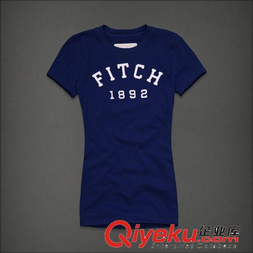 2014女裝 全棉貼布修身AF短袖T恤衫 新款 休閑時尚圓領T-shirt