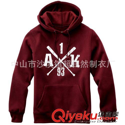 廠家加工{zx1}時尚潮男運動衛(wèi)衣 LOGO印花抓絨男衛(wèi)衣