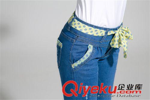 夏日清爽薄料舒適寬松哈倫七分牛仔褲 女式牛仔褲中山原始圖片3