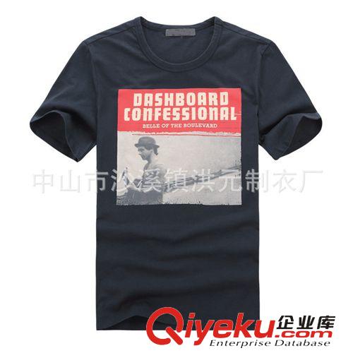 廠家定做外貿(mào)男士短袖t恤 供應(yīng)男式圓領(lǐng)純棉t恤 zpt恤來(lái)樣定制原始圖片3
