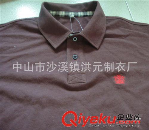 廠家定做外貿POLO衫 純棉logo繡花POLO衫 定制各式翻領短袖t恤衫原始圖片2