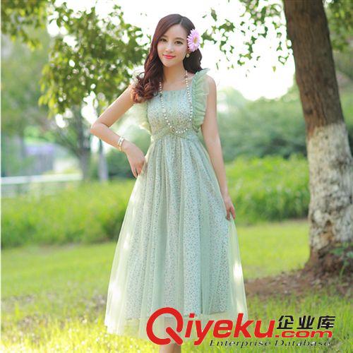 2014新款波西米亞印花v領(lǐng)連衣裙 夏季大擺連衣裙子 女裝長裙批發(fā)