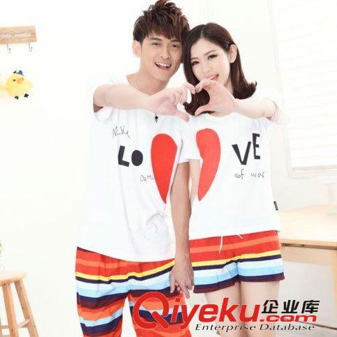 實拍 情侶裝 2014夏裝短袖女裙ql沙灘韓版連衣裙男t恤情侶