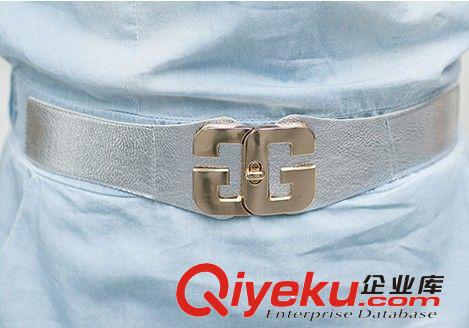 2014夏款女裝韓版燙鉆V領(lǐng)收腰顯瘦裙 短袖修身牛仔連衣裙原始圖片3