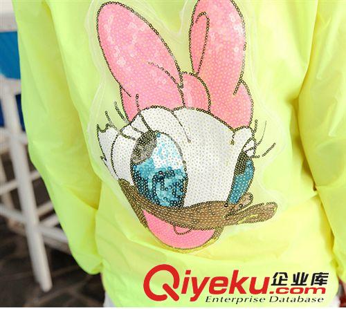 2014夏季新款透明薄短外套卡通貼花防曬衣防曬服沙灘衫空調衫原始圖片3