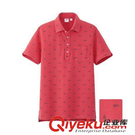 專業(yè)訂做2014夏裝新款絲光棉男裝爆款男式T恤開胸翻領(lǐng)短袖型男T恤原始圖片2