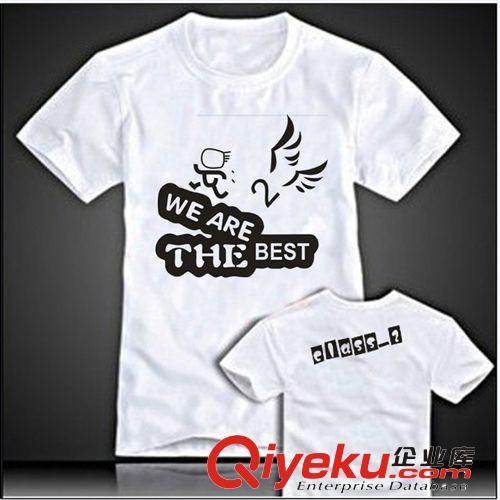 訂做2014夏裝男女裝班服運動服團隊服男女T恤衫數(shù)嗎印圓領(lǐng)短袖原始圖片3