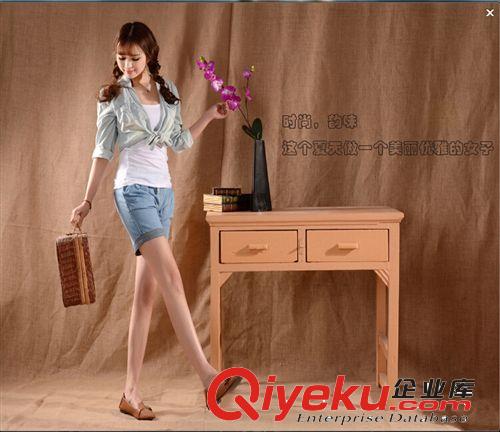 廠家訂做預(yù)售哈倫牛仔短褲女 韓版中腰彈力顯瘦休閑寬松哈倫短褲