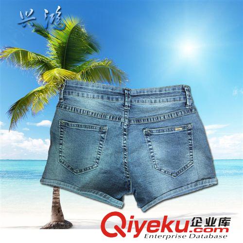 2014新款夏季時尚百搭寬松顯瘦牛仔褲女式翻邊潮牛牛仔短褲批發(fā)