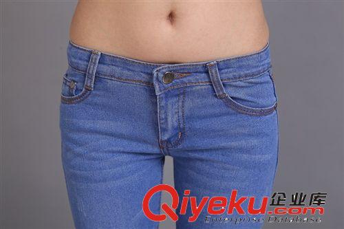 新款女士牛仔褲 韓版百搭女裝長褲子 中腰小腳鉛筆褲 一件代發代原始圖片2