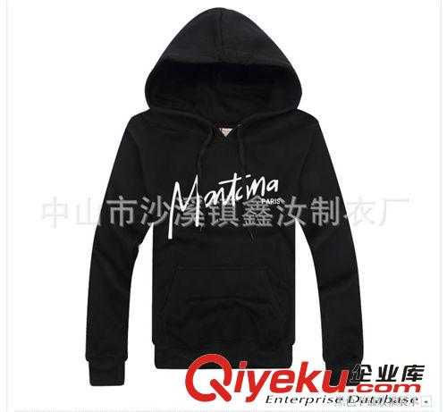 廠家定制2014新款韓版連帽情侶純棉字母印花衛衣 可自定顏色原始圖片3