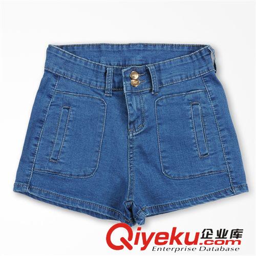 夏季熱褲潮女式韓版高腰寬松顯瘦闊腿大碼牛仔短褲女熱褲一件代發(fā)原始圖片3