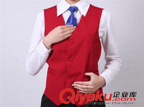 工廠定做酒店服裝工作馬甲 餐廳服務(wù)員馬甲 KTV馬甲 歡迎定做