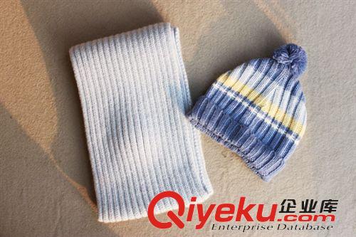日單優(yōu)衣庫針織帽圍巾兩件套嬰兒幼兒男女寶寶適合原始圖片2