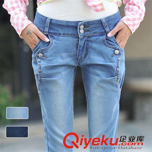 [質量就是生命]專業網店供貨 爆版貼布刺繡大碼女褲鉛筆褲小腳褲