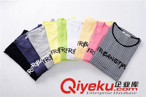 2013夏日女裝金品螺紋面料英文印花連衣中裙糖果色系廠家直銷060原始圖片3
